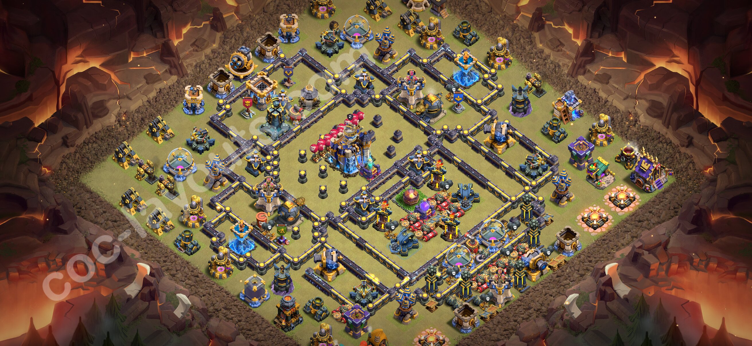 TH18 Die Anti 2 Sterne War Base vom RH18 #91