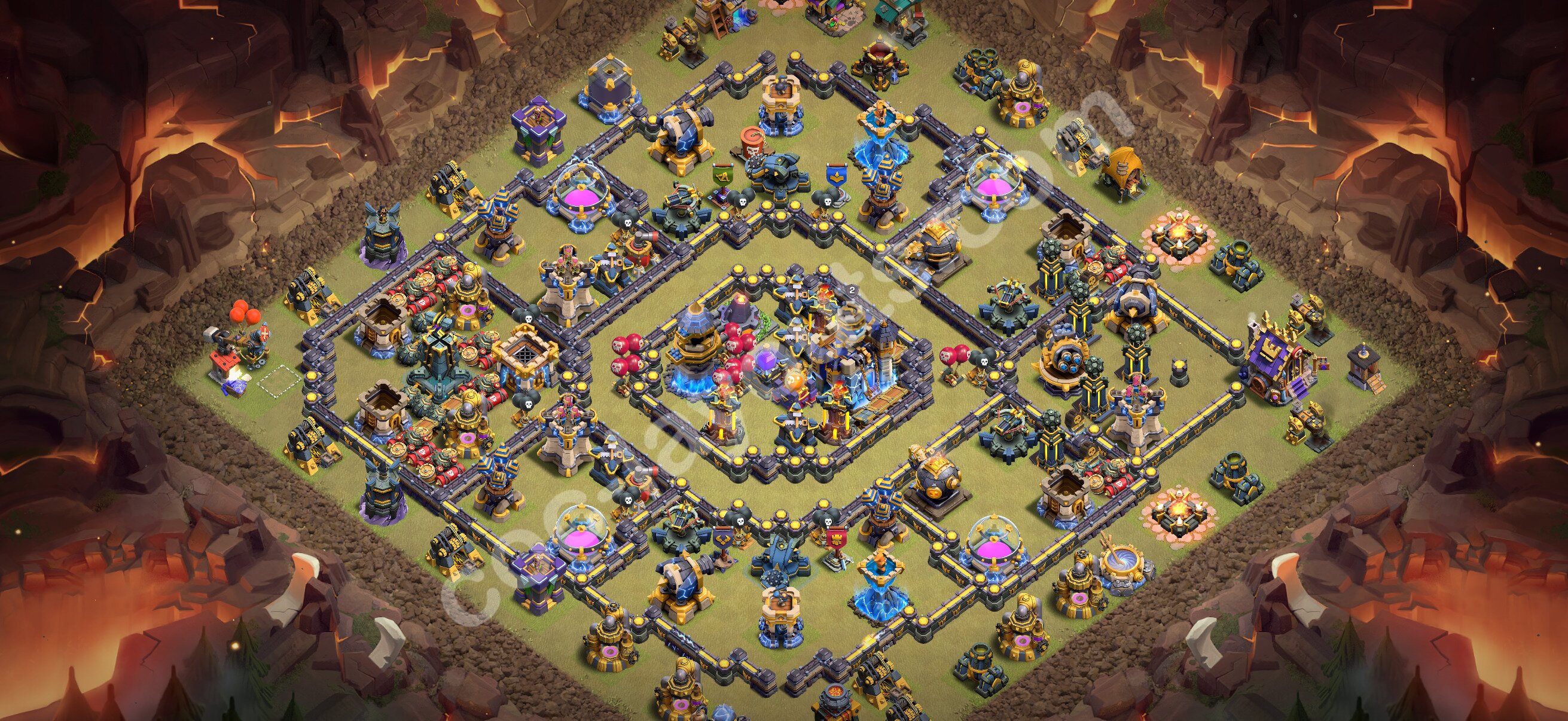 TH18 Die Anti 2 Sterne War Base vom RH18 #96