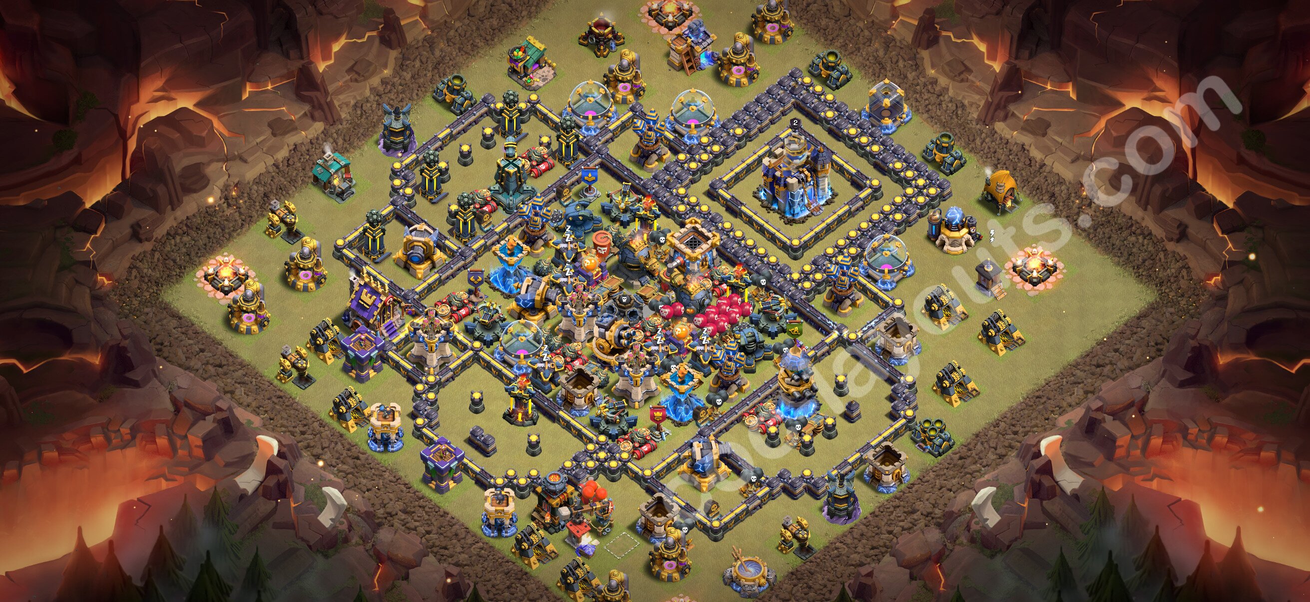 TH18 Die Anti 2 Sterne War Base vom RH18 #88