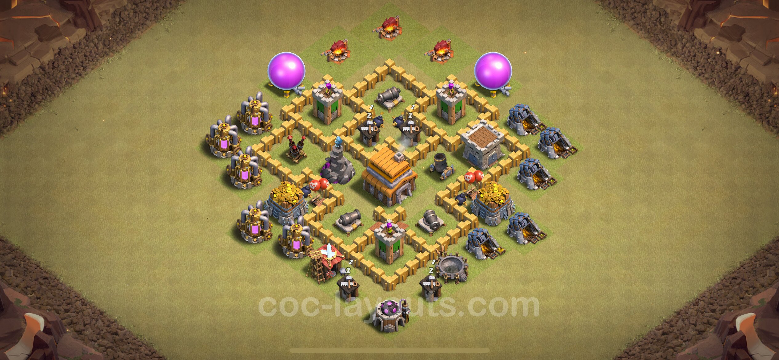TH5 Die Anti 3 Sterne War Base vom RH5 #35