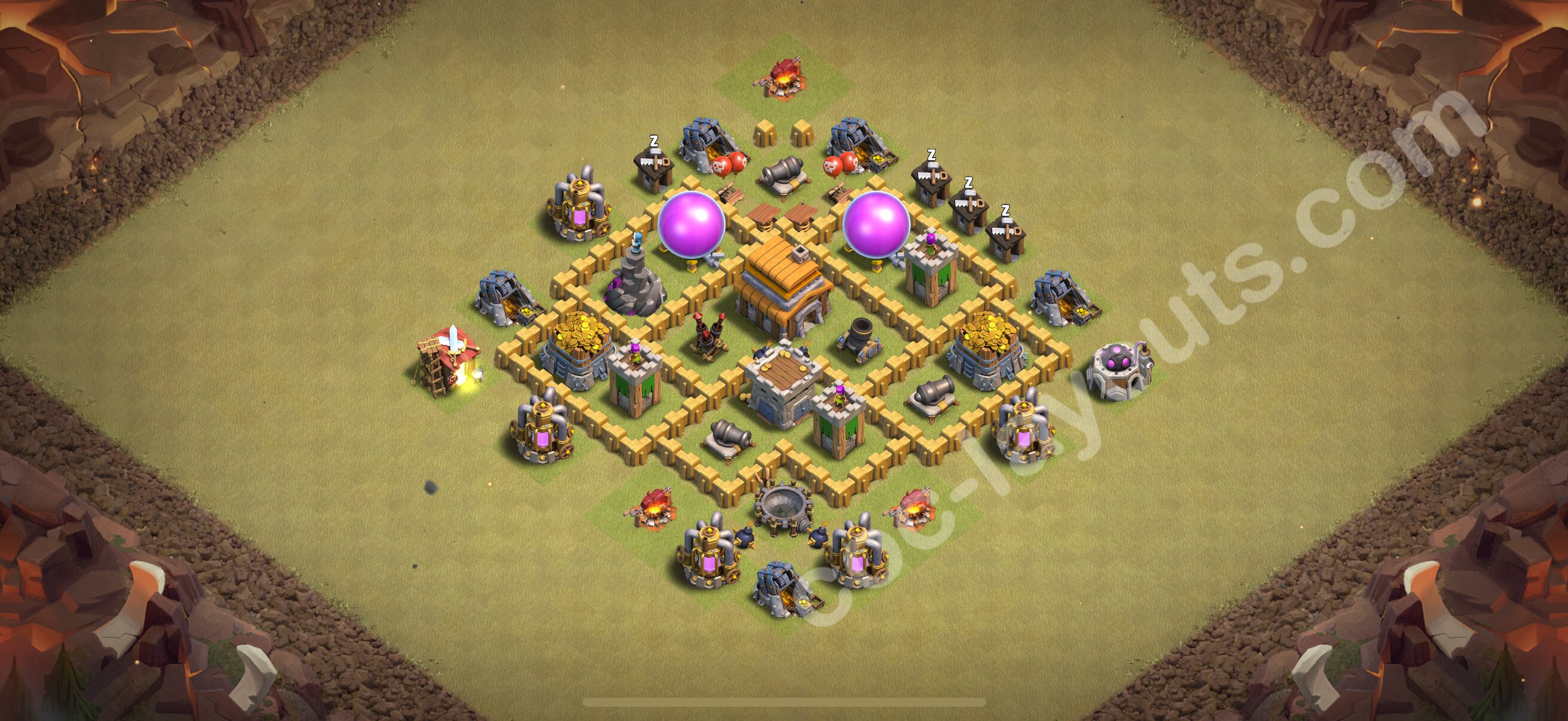 TH5 Die Anti 2 Sterne War Base vom RH5 #19