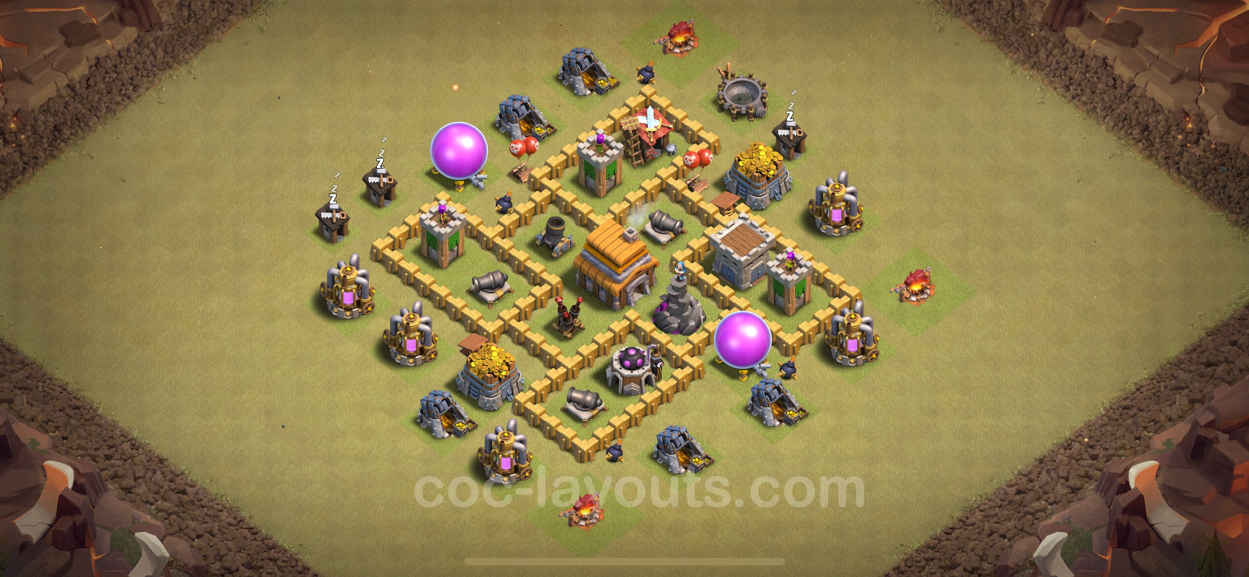 TH5 Die Anti 2 Sterne War Base vom RH5 #27