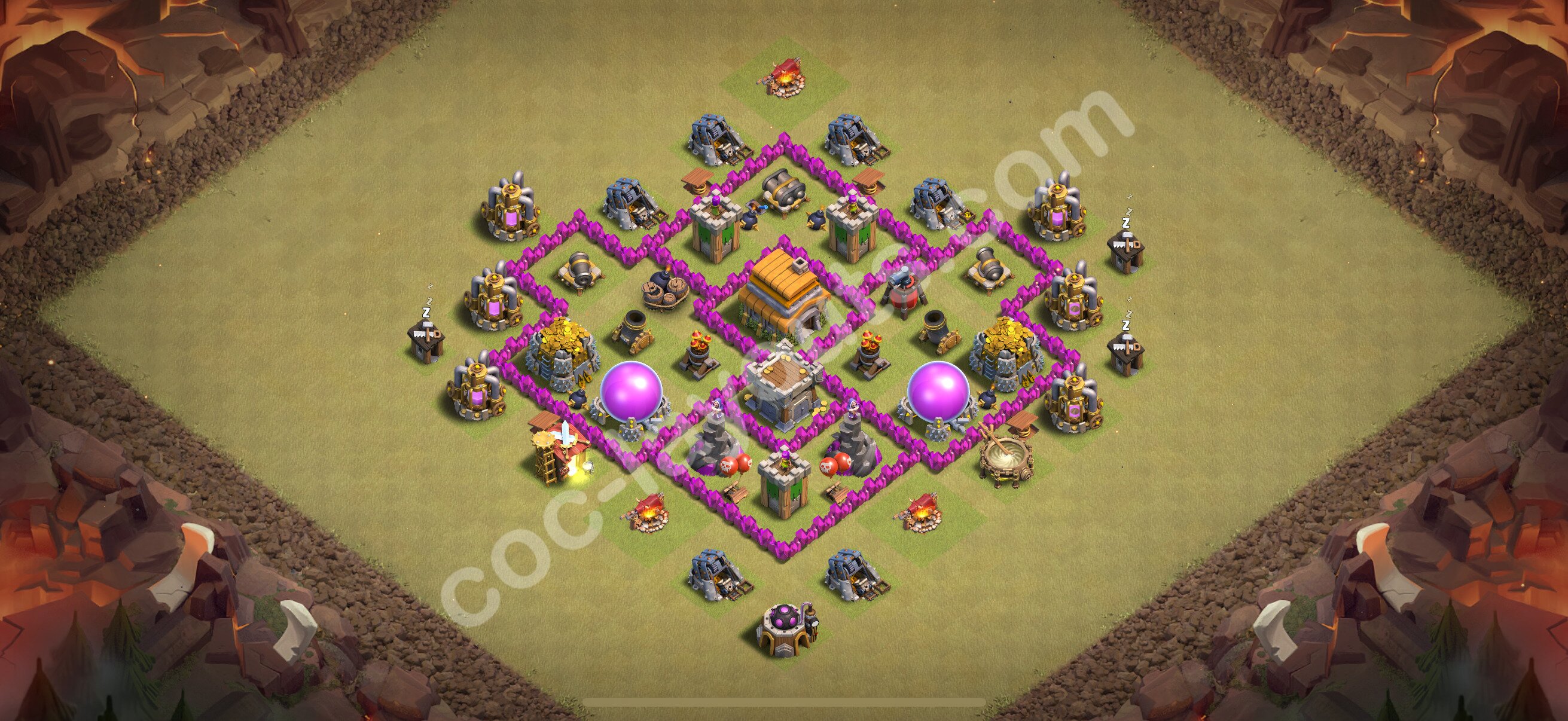 TH6 Die Anti 3 Sterne War Base vom RH6 #63