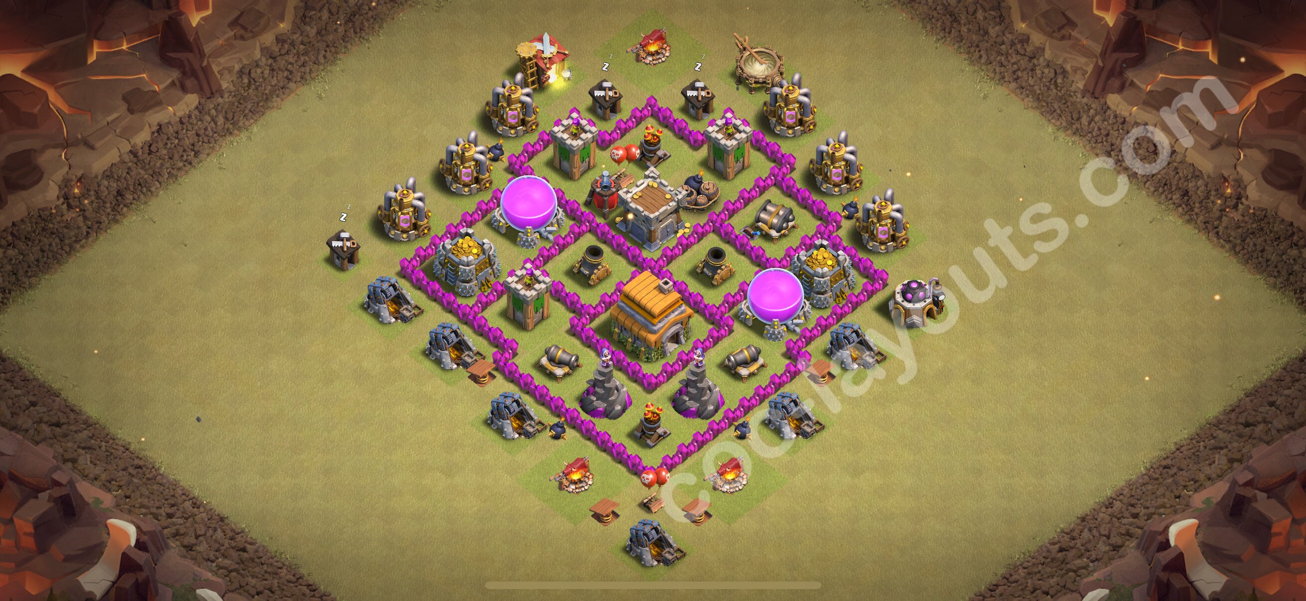 TH6 Die Anti 2 Sterne War Base vom RH6 #65