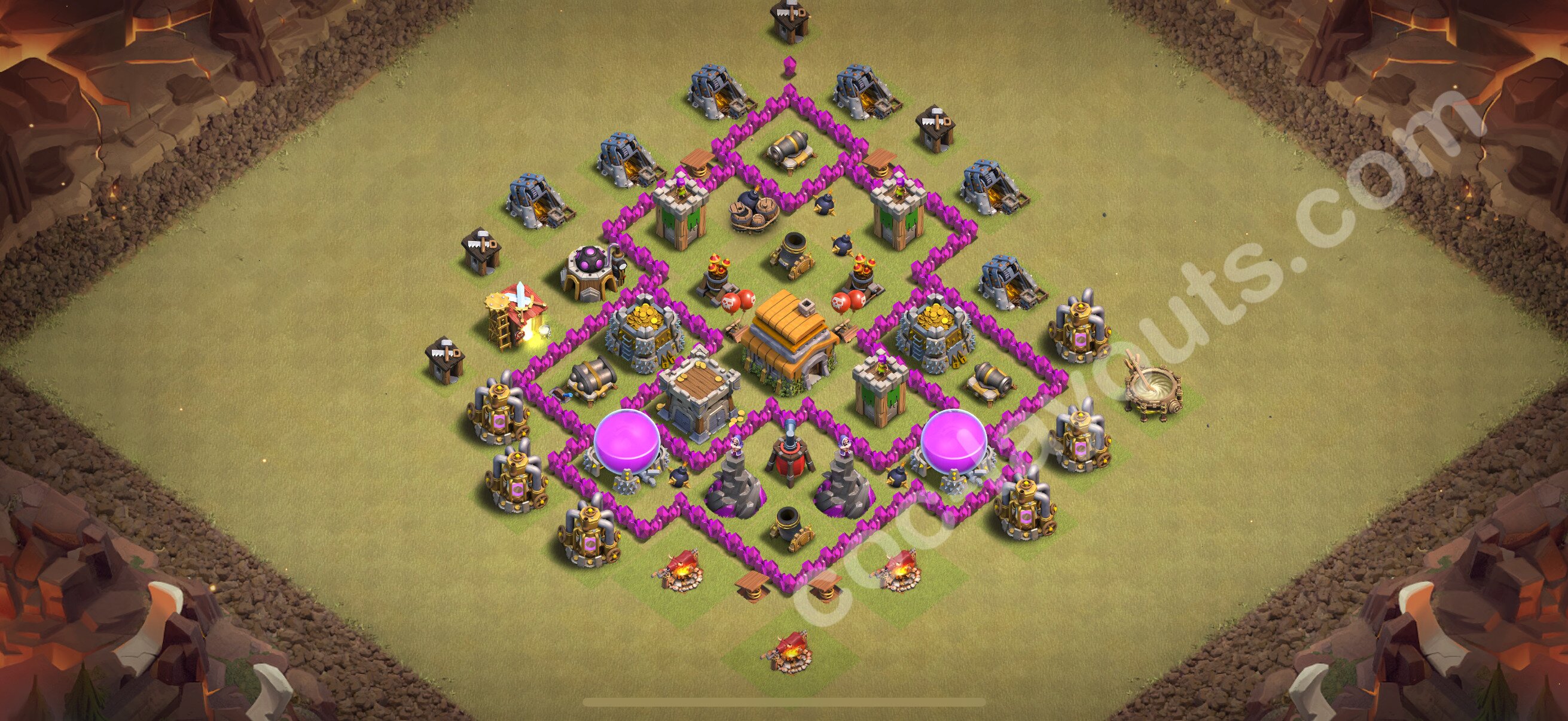 TH6 Die Anti 2 Sterne War Base vom RH6 #67