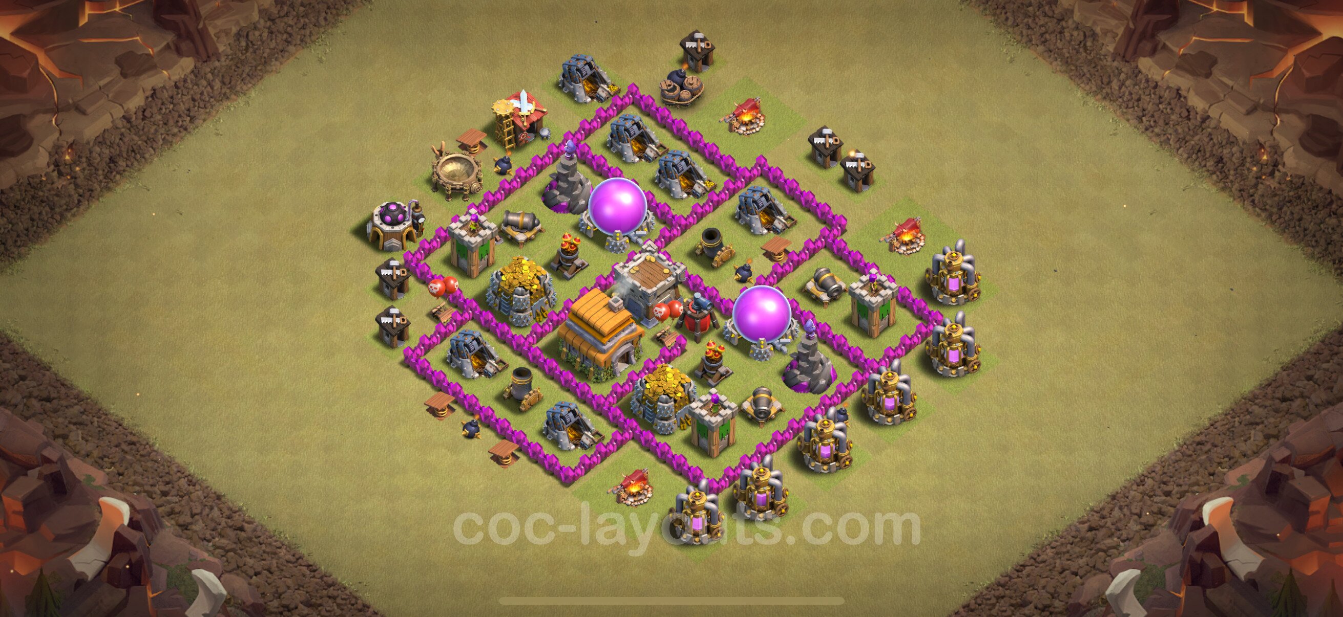 TH6 Die Anti 2 Sterne War Base vom RH6 #53