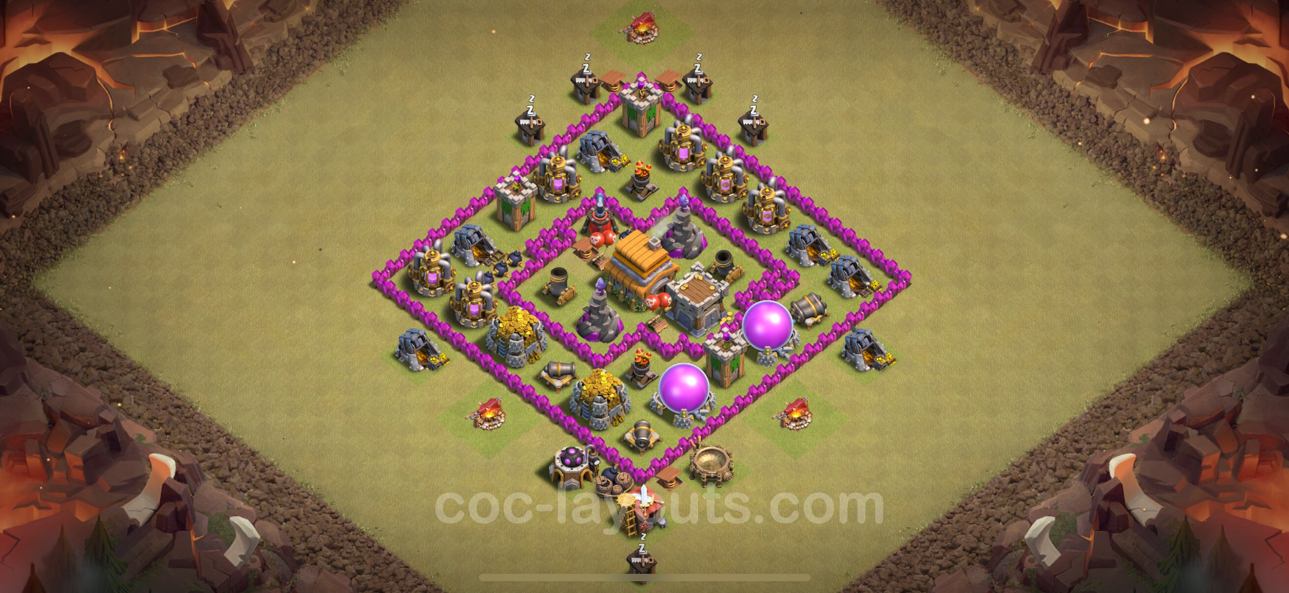 TH6 Die Anti 2 Sterne War Base vom RH6 #40
