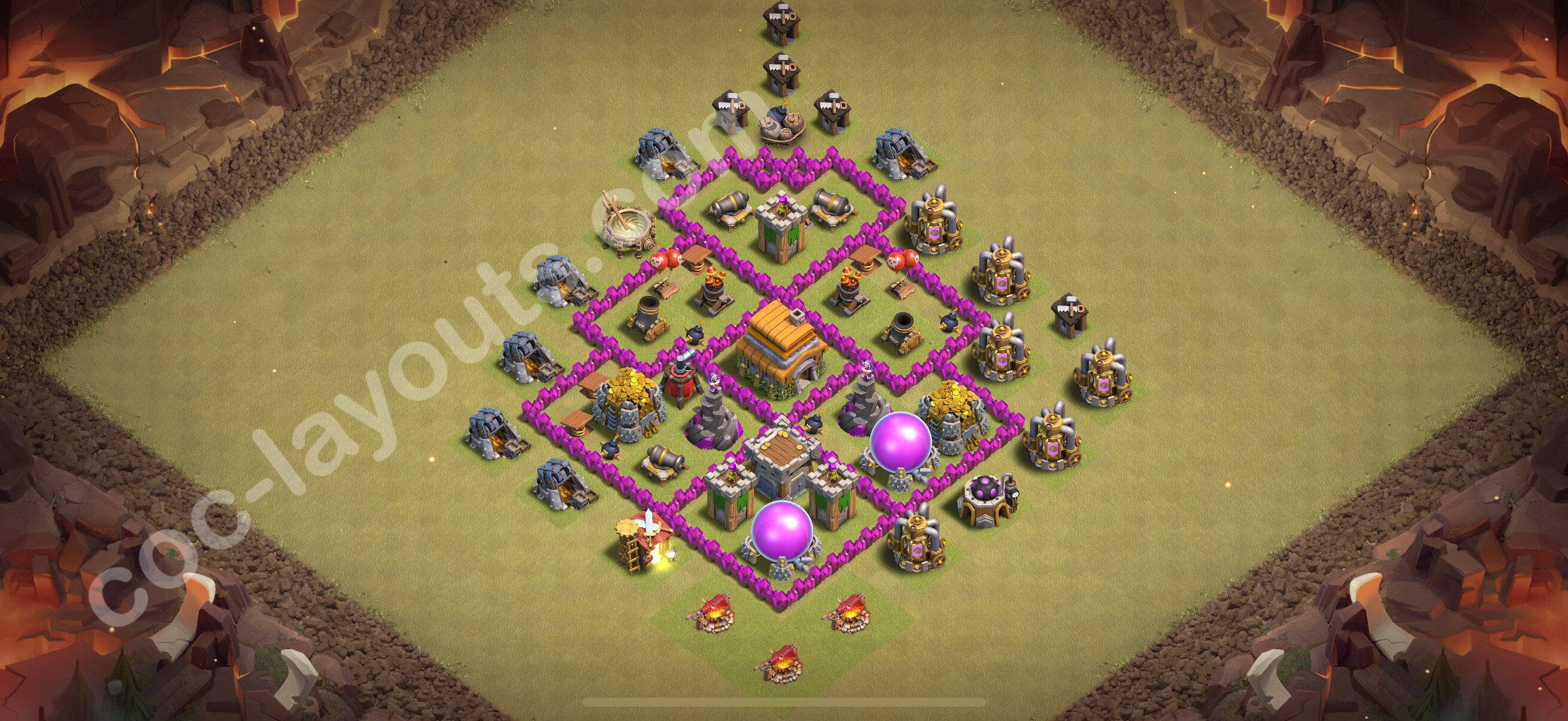 TH6 Die Anti 2 Sterne War Base vom RH6 #61