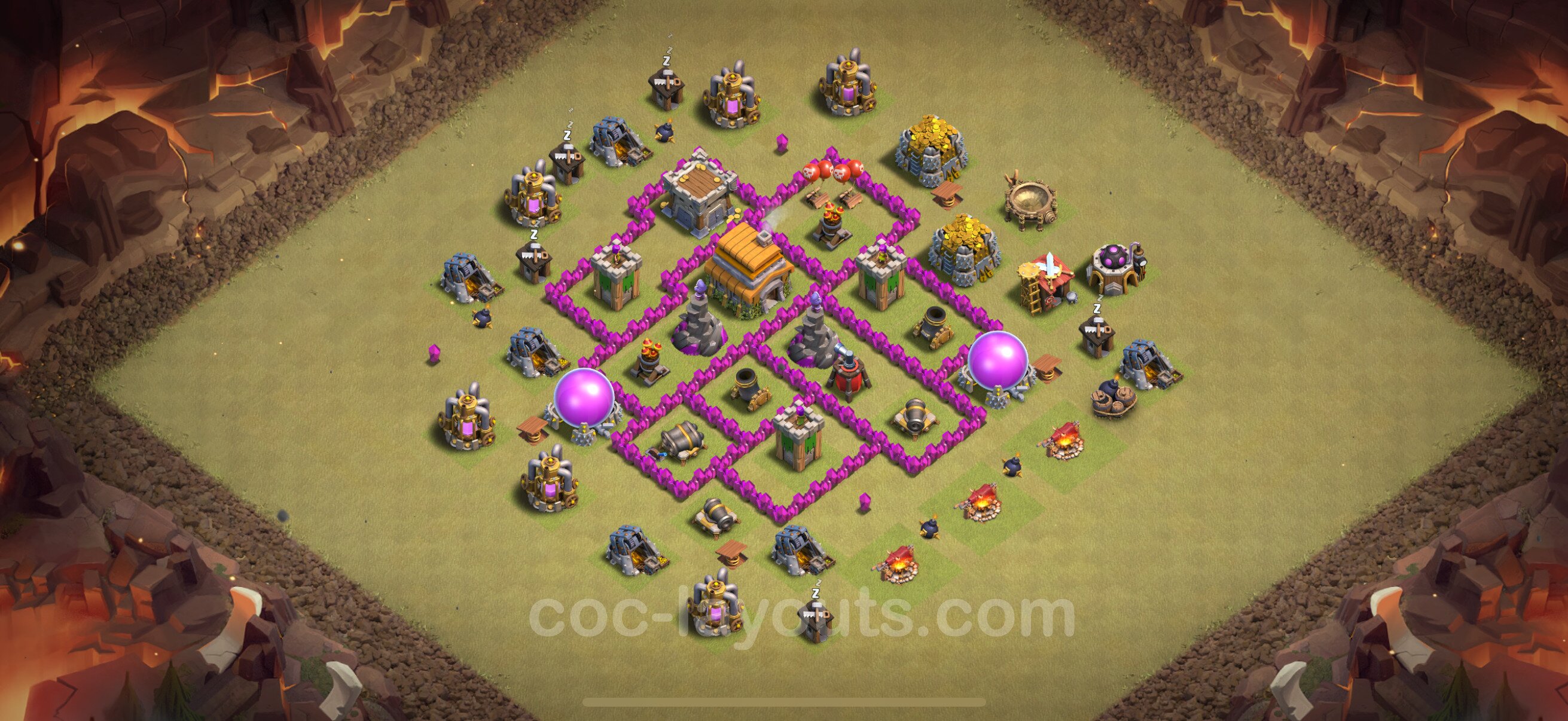 TH6 Die Anti 3 Sterne War Base vom RH6 #44