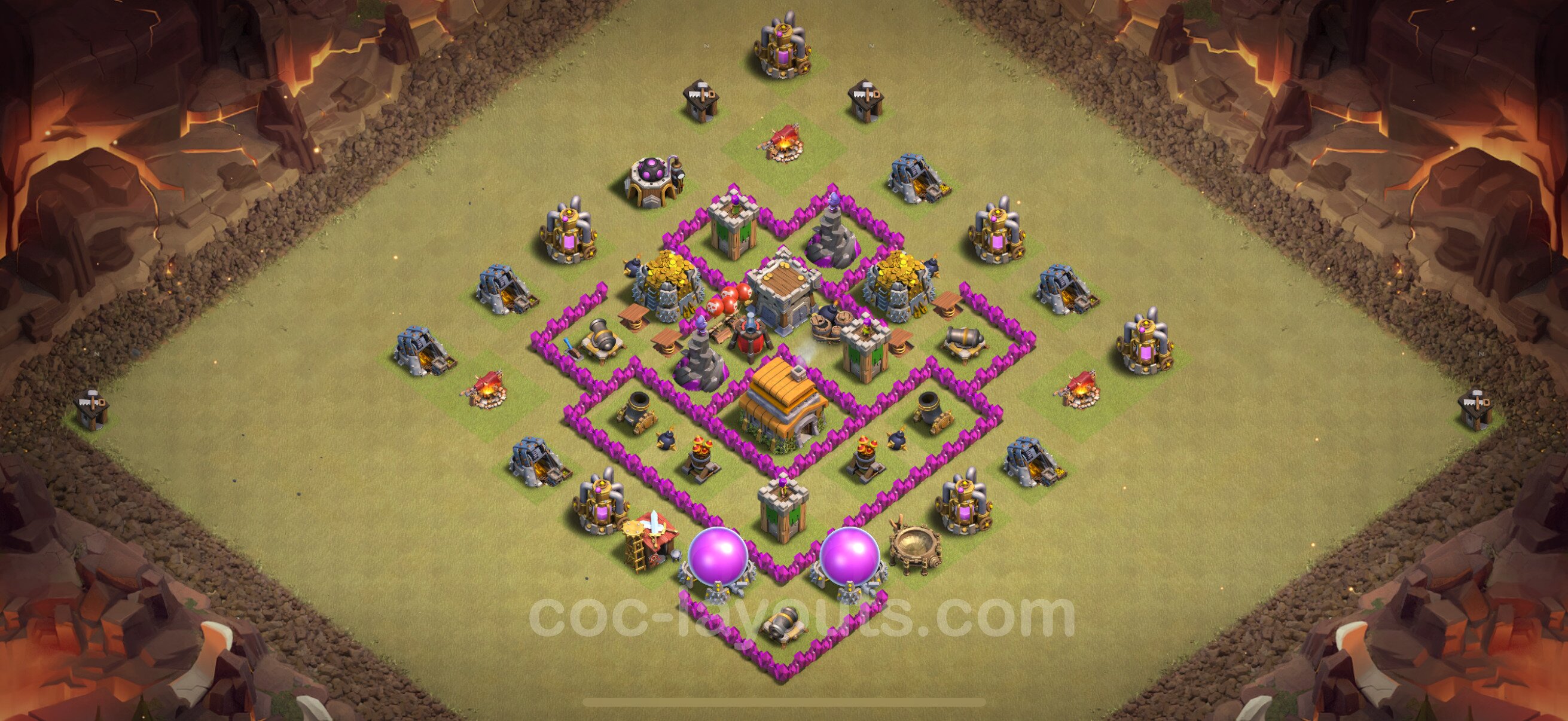 TH6 Die Anti 3 Sterne War Base vom RH6 #48