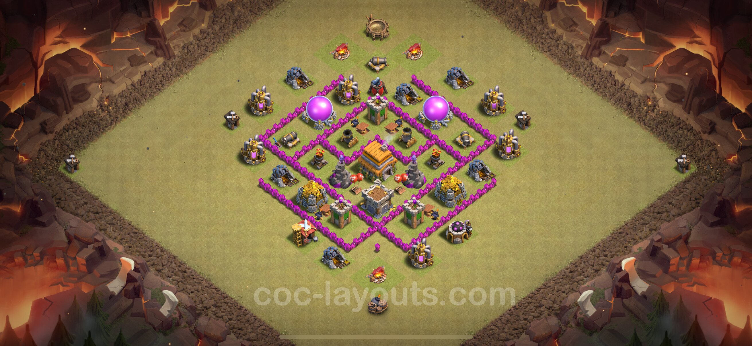 TH6 Die Anti 3 Sterne War Base vom RH6 #49