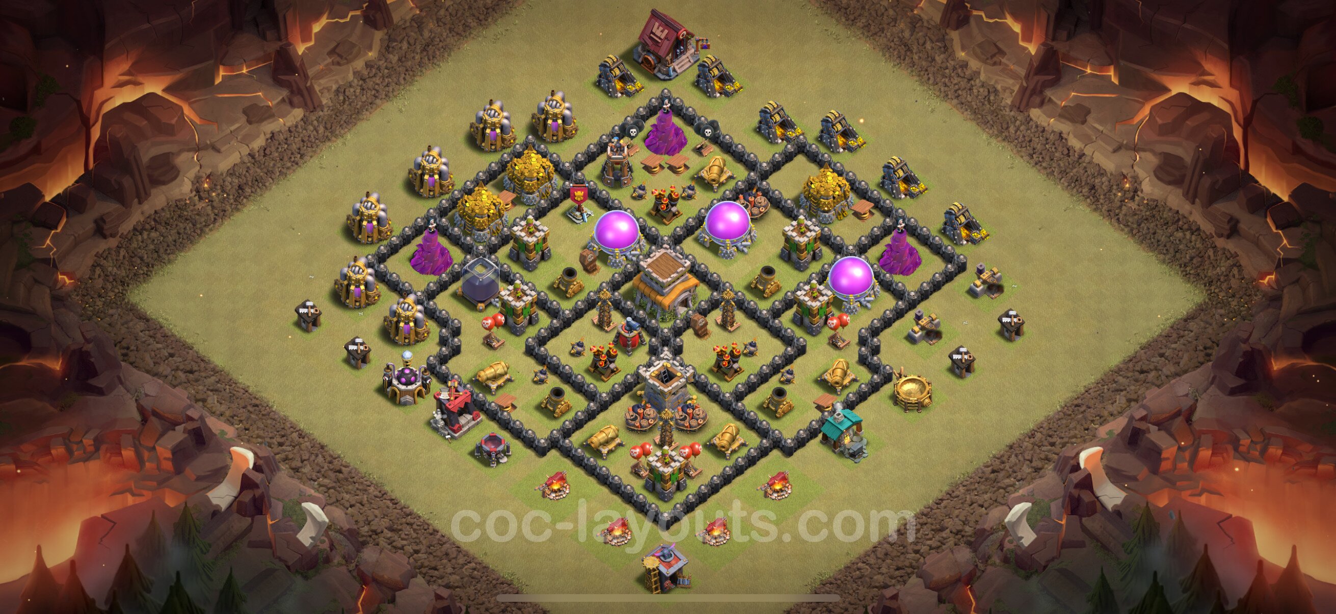TH8 Die Anti 3 Sterne War Base vom RH8 #126