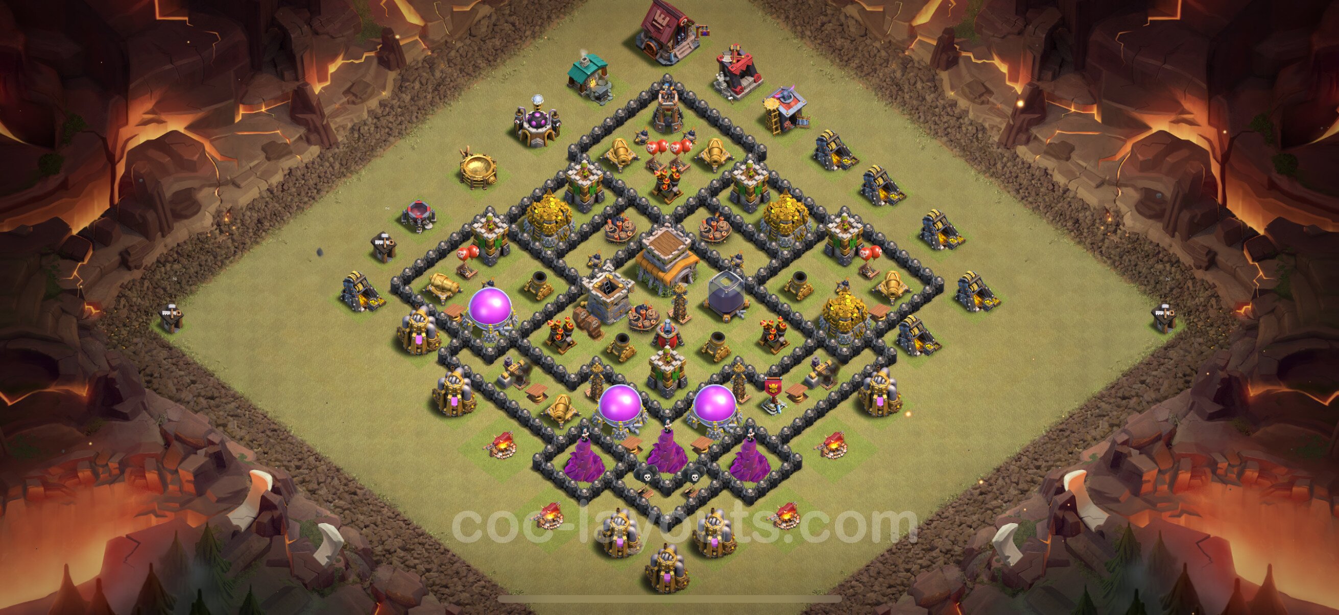 TH8 Die Anti 2 Sterne War Base vom RH8 #119