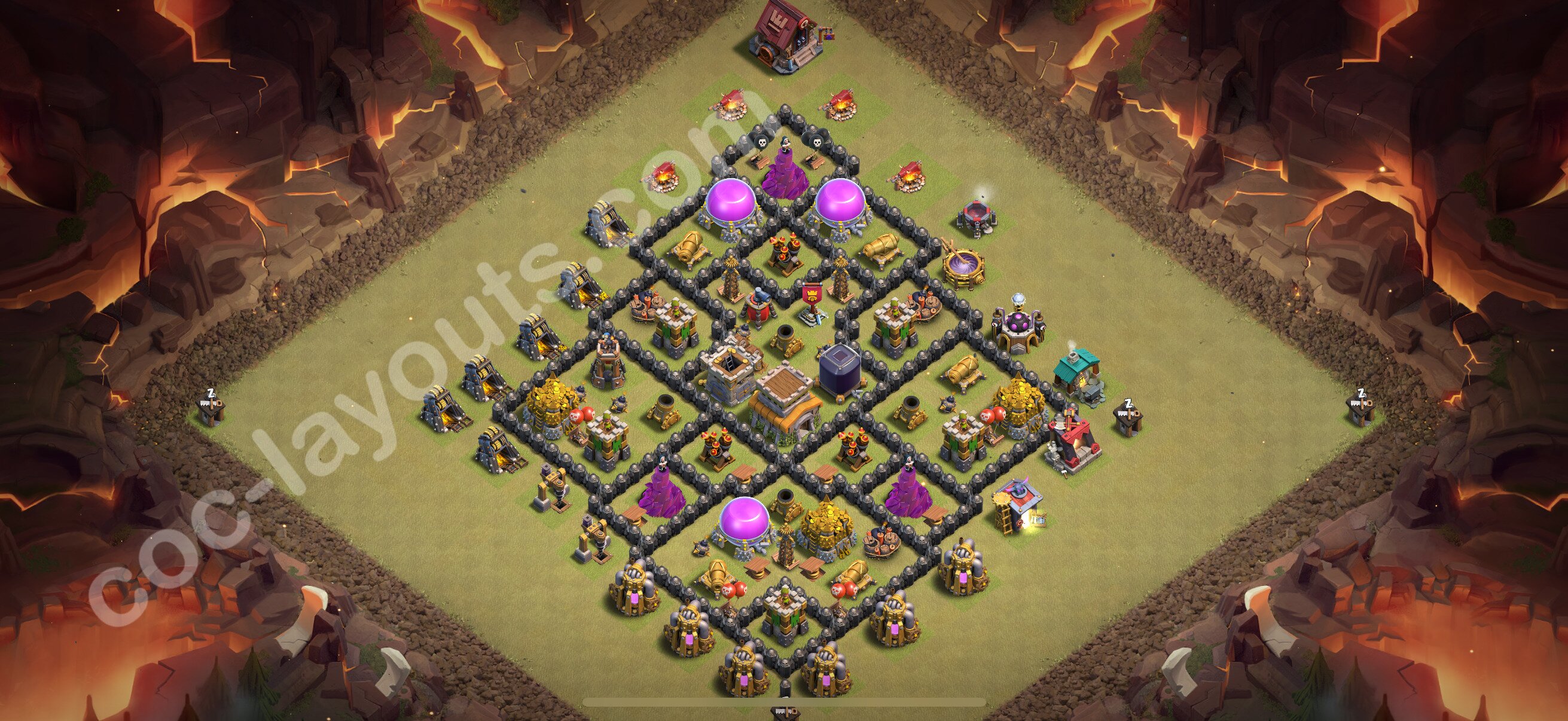 TH8 Die Anti 3 Sterne War Base vom RH8 #134