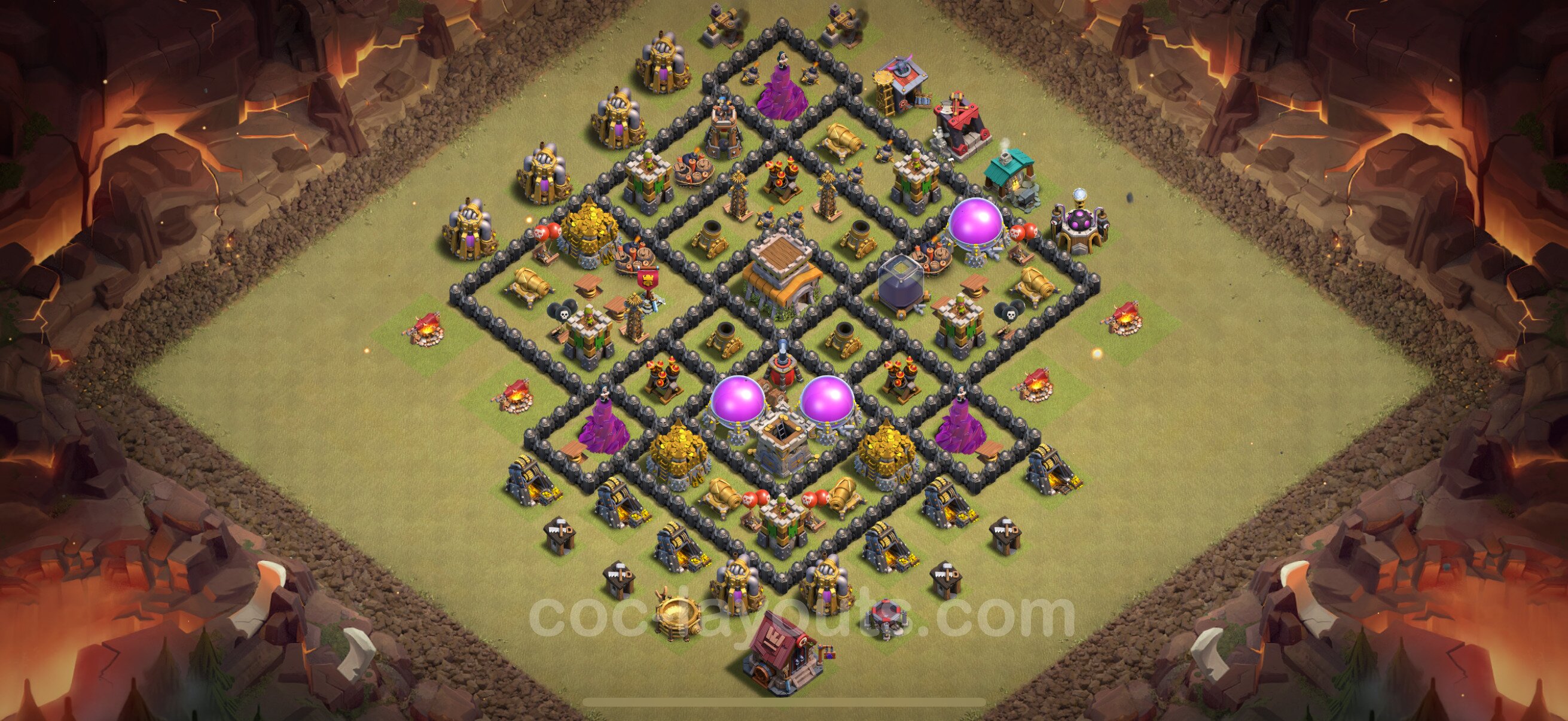 TH8 Die Anti 2 Sterne War Base vom RH8 #128