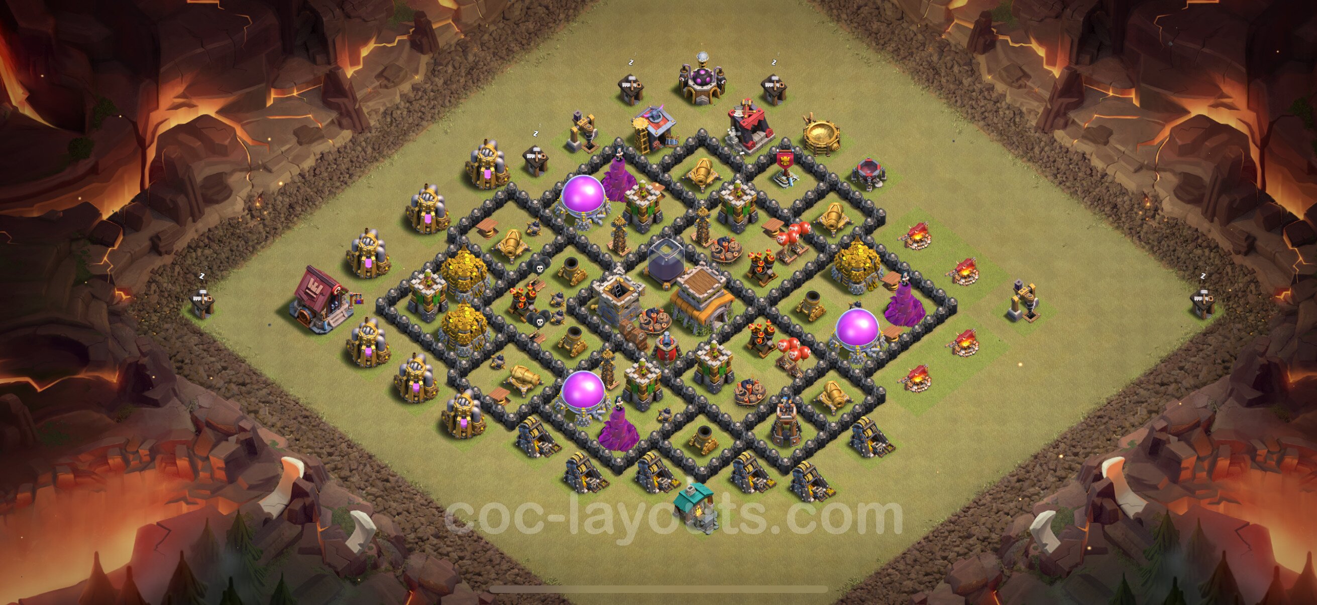 TH8 Die Anti 2 Sterne War Base vom RH8 #117