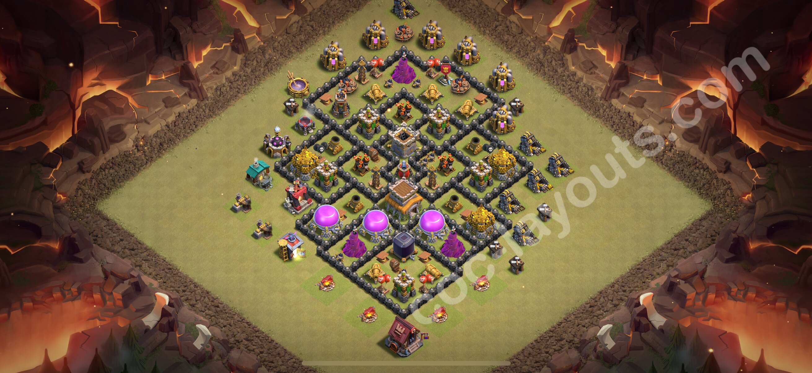 TH8 Die Anti 2 Sterne War Base vom RH8 #136