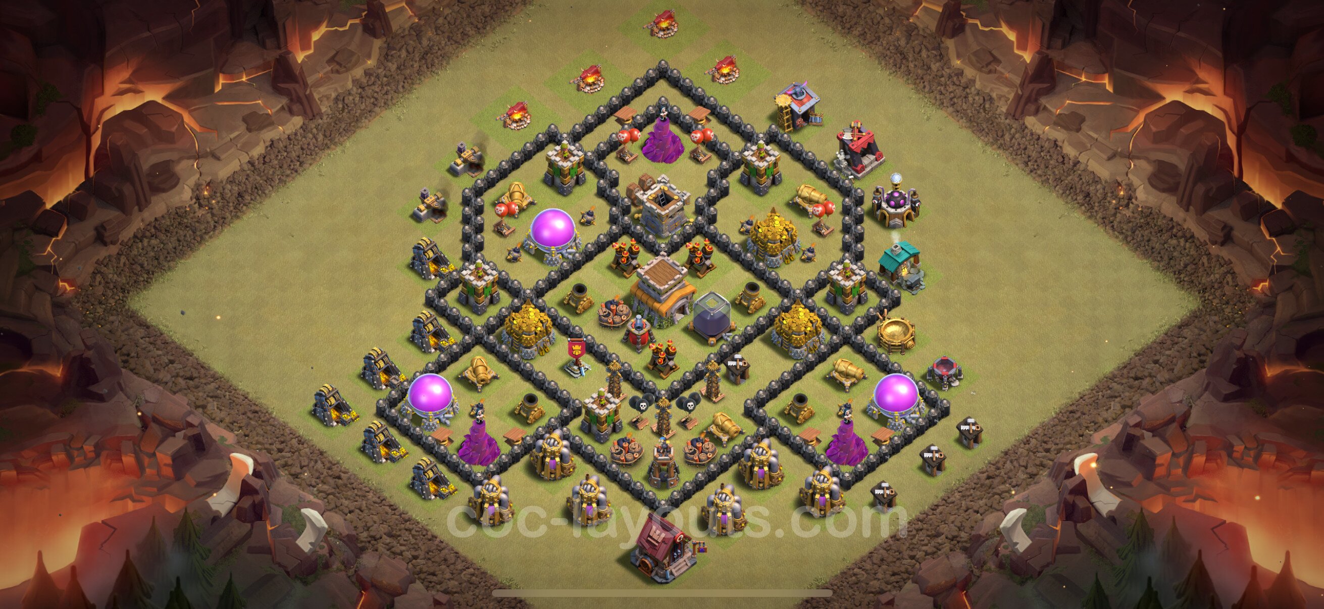 TH8 Die Anti 3 Sterne War Base vom RH8 #129