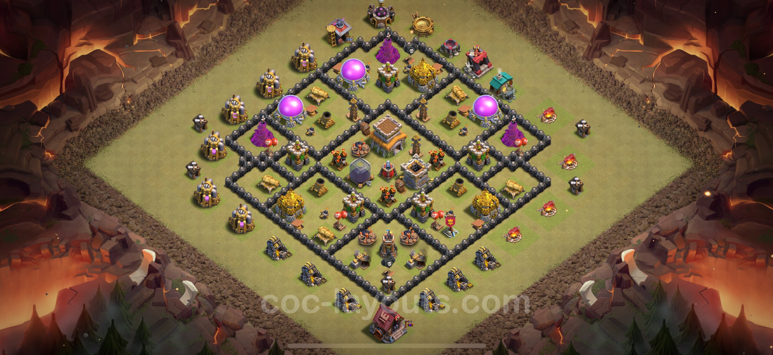 TH8 Die Anti 2 Sterne War Base vom RH8 #115