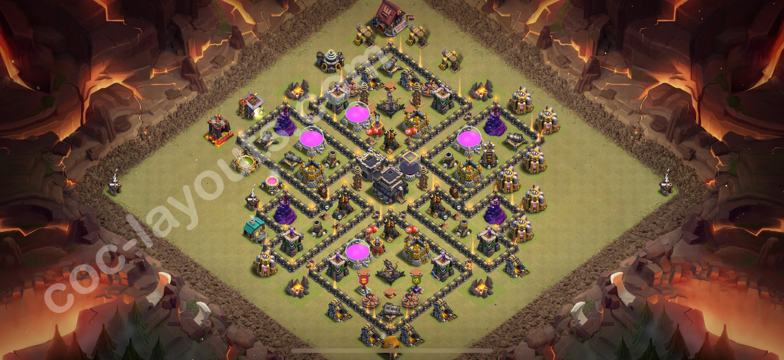 TH9 Die Anti 3 Sterne War Base vom RH9 #125
