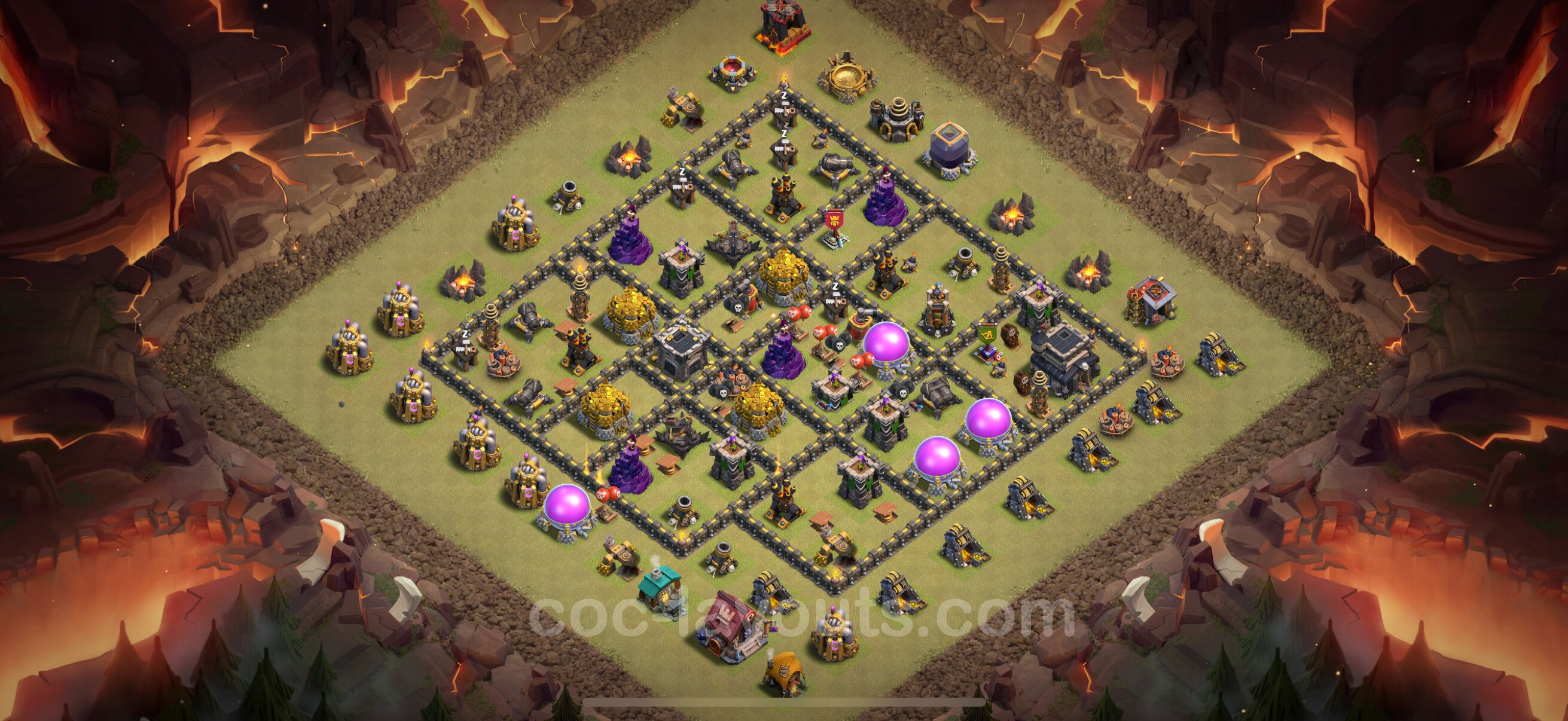 TH9 Die Anti 3 Sterne War Base vom RH9 #111