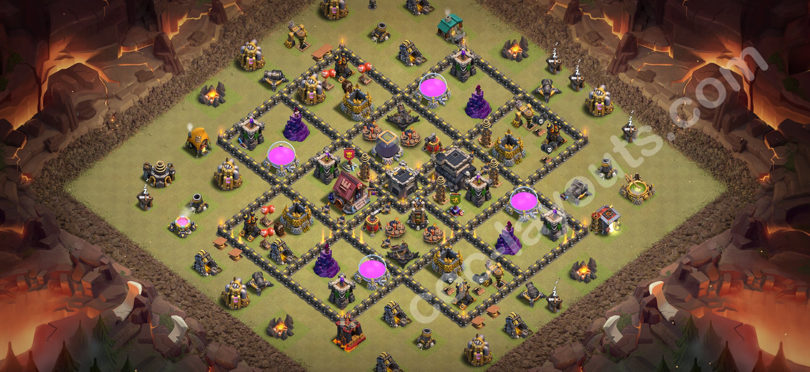 TH9 Die Anti 2 Sterne War Base vom RH9 #129
